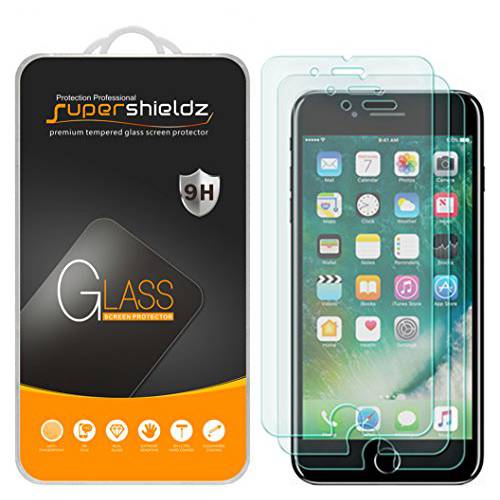 (3 Pack) Supershieldz for 애플 아이폰 8, 아이폰 7, 아이폰 6S and 아이폰 6 (4.7 Inch) 강화유리 화면보호필름, 액정보호필름, Anti 스크레치, 기포 방지