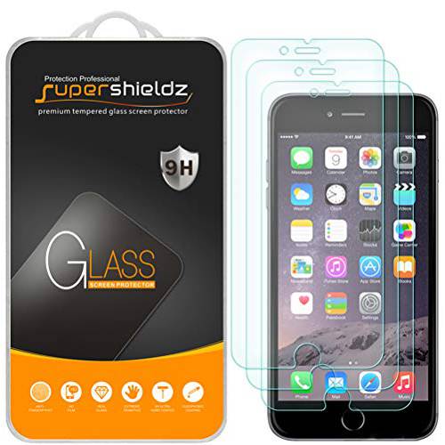 (3 Pack) Supershieldz for 아이폰 6S 플러스 and 아이폰 6 플러스 강화유리 화면보호필름, 액정보호필름 Anti 스크레치, 기포 방지