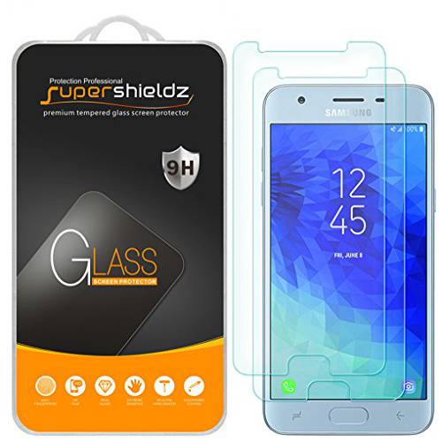 (2 Pack) Supershieldz for 삼성 (갤럭시 J3 Star) (T-Mobile) 강화유리 화면보호필름, 액정보호필름, 0.33mm, Anti 스크레치, 기포 방지