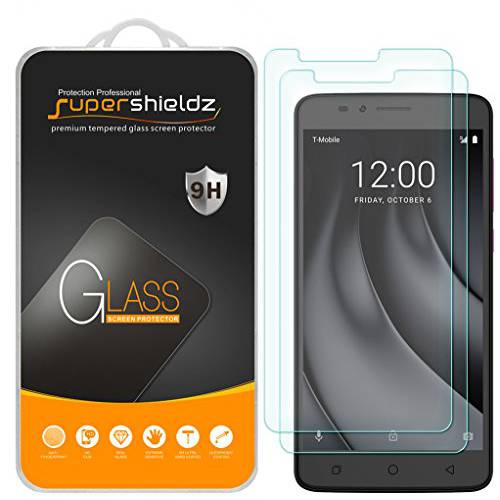 (2 Pack) Supershieldz for T-Mobile (Revvl 플러스) 강화유리 화면보호필름, 액정보호필름, Anti 스크레치, 기포 방지