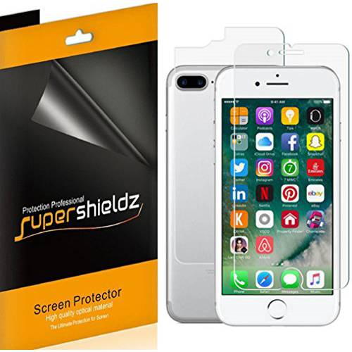 Supershieldz for 애플 아이폰 8 플러스 and 아이폰 7 플러스 (전면 and 후면) 풀 바디 화면보호필름, 액정보호필름, (3 전면 and 3 후면) 고 해상도 클리어 스크린 쉴드