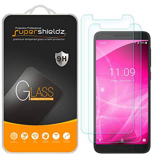 (2 Pack) Supershieldz for T-Mobile (Revvl 2) 강화유리 화면보호필름, 액정보호필름, Anti 스크레치, 기포 방지