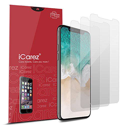 iCarez [HD Anti Glare] iPhone X 용 스크린 프로텍터 [3 Pack Matte] 최고 품질의 버블 없음 일생 일대의 교체 보증 - 소매 포장