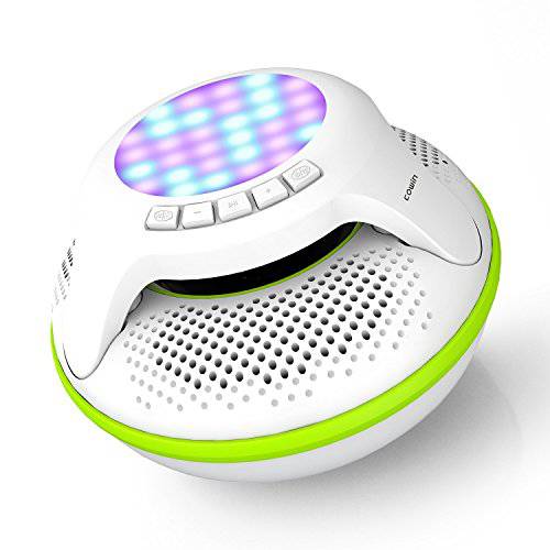 코 인 IPX7 부동 방수 블루투스 스피커 휴대용 무선 샤워 스피커 다채로운 LED 빛과 10W 플러스 깊은베이스 수영장