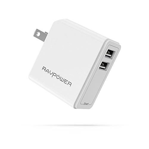 USB 벽면 충전기 RAVPower 24W 4.8A USB 플러그 폰 전원 어댑터 Ismart 테크 호환가능한 아이폰 X 8 7 플러스 아이패드 프로 에어 미니 갤럭시 S7 S6 엣지 태블릿,태블릿PC and More 블랙 with with