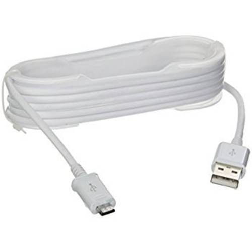 투 (2) 삼성 5 ft. 케이블 미니 USB Data 케이블 for 갤럭시 S7/ S7 엣지/ S6/ 엣지/ 엣지+/ 노트 엣지/ J3& Other 스마트폰+  투 케이블 머리고정 케이블 주최자 번들,묶음 패키지- Non-Retail 포장, 패키징 - 화이트