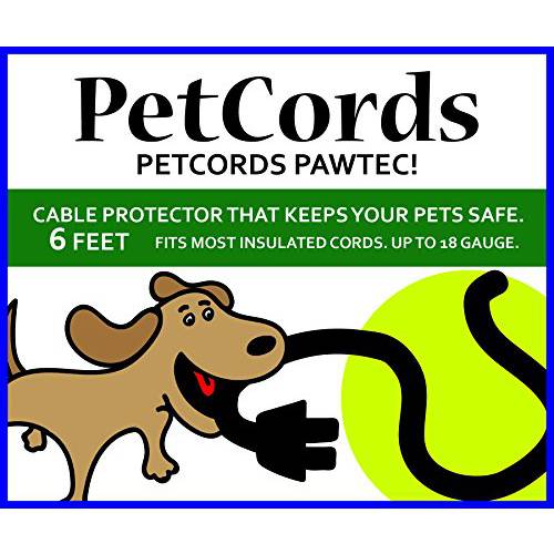PETCORDS 미니 6ft 강아지 and 고양이 케이블 Protector-Protects Your Pets from 씹는 Through 충전 Cables. Fits- 아이폰, 안드로이드 and Other USB Cables, Unscented, 냄새없는