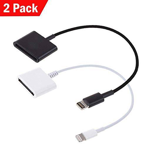 2 Pack Charge & Sync Cable Adapter Converter for IP 6/6 Plus/5s/5c/5/4s/4/3/3G(Black&White)