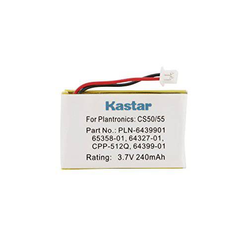 Kastar 3.7V 240mAh 배터리 (1-Pack) for Plantronics CS-50 CS50-USB CS-55 CS-60 PL-CS-50 PL-CS-50USB PL-CS-55 PL-CS-60 Replaces OEM Avaya AWH-55 Plantronics 64327-01 64399-01 65358-01 PL-64399-01