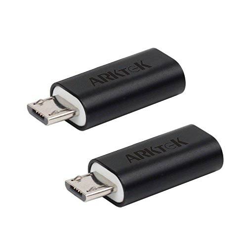 ARKTEK USB-C 어댑터 - USB 타입 C (Female) to 미니 USB (Male) 동기화 and 충전 어댑터 for 디지털 카메라 보조배터리, 파워뱅크 갤럭시 S7 S7 엣지 and More (Pack of 2)