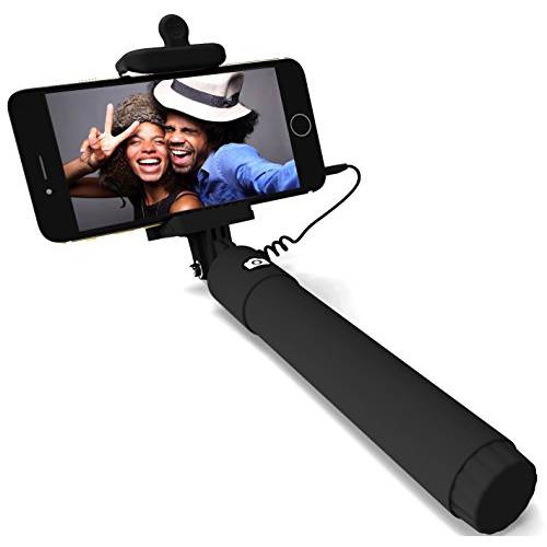 PerfectDay 자Burn의 모노 포드 iPhone 6s 6 용 원격 전화 홀더가 내장 된 확장형 유선 Selfie 스틱 6 6 Plus 5 5s 5c, Android Wired