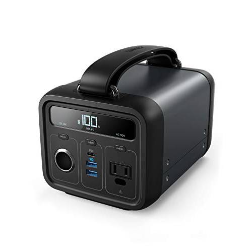 Anker Powerhouse 200, 213Wh/ 57600mAh 휴대용 충전식 발전기 Clean&  무소음 110V AC Outlet/ USB-C 파워 Delivery/ USB/ 12V 차량용 Outlets, for 고속충전, 캠핑, Emergencies, CPAP, and More