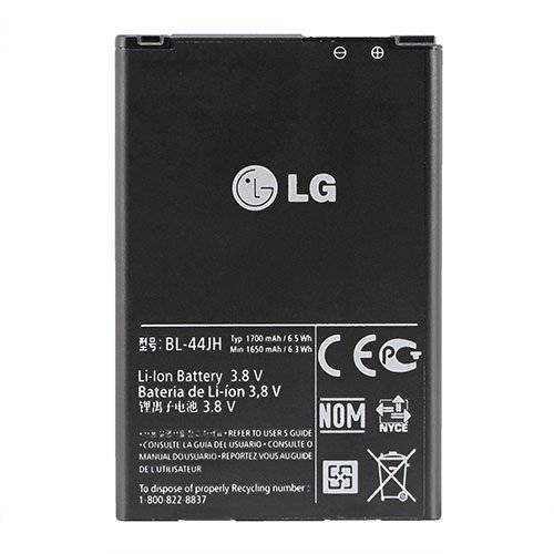 LG BL-44JH 1700mAh Original,오리지날 OEM 배터리 for the LG 모션 4G MS770/ Optimus L7/ P700/ P750/ Splendor/ Venice - Non-Retail 포장, 패키징 - 블랙
