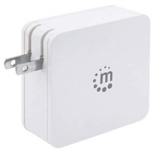 Manhattan 파워 Delivery 벽면 충전  60 W USB-C 파워 Delivery Port (up to 60 w), USB-A 충전 Port (up to 2.4 a), 화이트