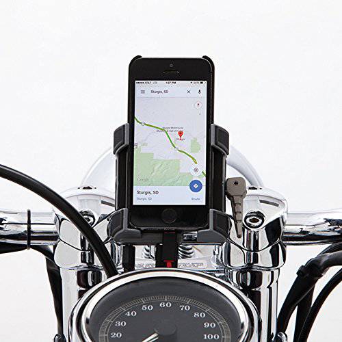 Ciro 50215 핸들 마운트 스마트폰/ GPS 홀더 With 충전 (블랙 핸들 마운트 스마트폰/ Gps 홀더 With 충전, Includes 1-1/ 4 핸들 마운트)