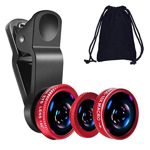 KINGMAS 3 in 1 범용 피쉬 시력& Macro Clip 카메라 렌즈 Kit for 아이패드 아이폰 8 7 6 삼성 BlackBerry and Most 스마트폰
