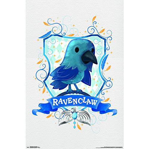Trends 인터네셔널 Wizarding World: 괴롭히다 Potter-Ravenclaw 장식, 22.375 x 34, 프리미엄 프레임없음