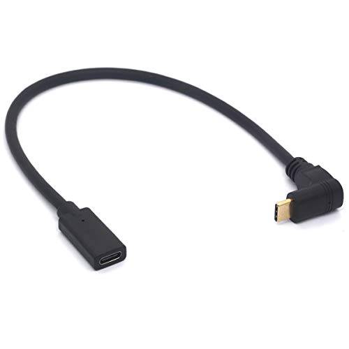 앵글드 USB 3.1 타입 C 케이블 어댑터 Type-C Male to Female 확장기 케이블 썬더볼트 3 충전 USB c to c 충전 동기화 케이블 (사이드 to Female)