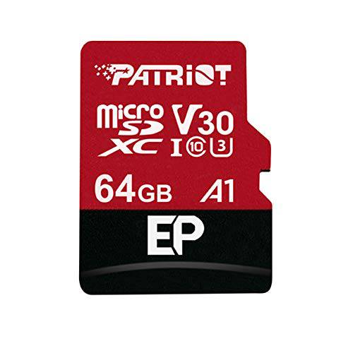 Patriot 64GB A1/ V30 Micro SD 카드 for 안드로이드 폰 and 태블릿, 4K 비디오 레코딩 - PEF64GEP31MCX