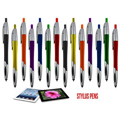 Multi-Function 스타일러스 with 볼 심 펜 for 아이패드 Mini, 아이패드 2/ 3, New 아이패드, 아이폰 5 4S 4 3GS, iPod 터치, 모토로라 Xoom, Xyboard, Droid, 삼성 갤럭시 S IV/ S4, 갤럭시 S III (36 Pack)