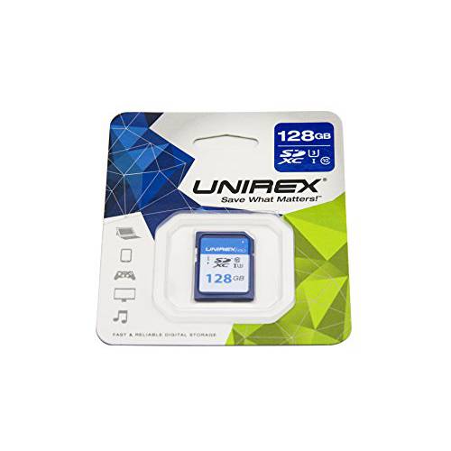 Unirex UFF-328S 풀 사이즈 SD 카드, Works With Any Product with SD 카드 Slot, 128GB, UHS-I U3