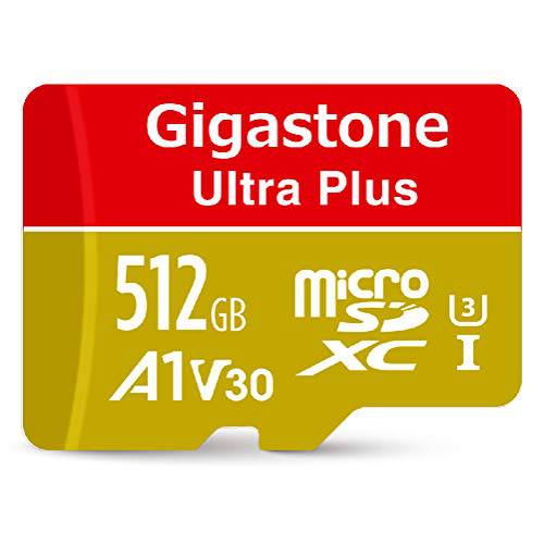 Gigastone 512GB Micro SD 카드, 4K 영상 레코딩, 4K 게임 프로,  닌텐도스위치 호환가능한, R/ W up to 100/ 80 MB/ S, Micro SDXC UHS-I A1 V30 Class 10
