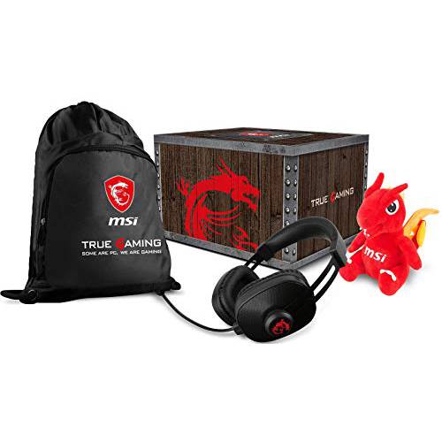 MSI 게이밍 Loot Box Pack 2018 with Dragon Fever 게이밍 헤드폰,헤드셋,  백& LUCKY Plush