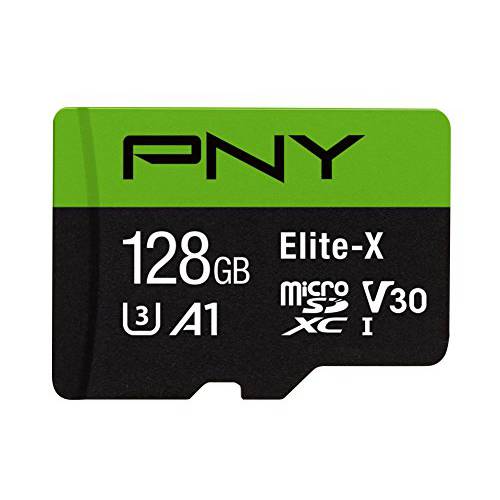 PNY 128GB Elite-X Class 10 U3 V30 microSDXC 조명 메모리 카드