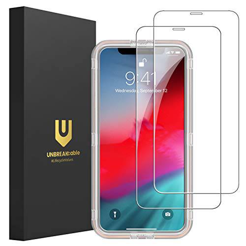 UNBREAKcable  호환가능한 with 아이폰 11 프로 화면보호필름, 액정보호필름, 아이폰 Xs 화면보호필름, 액정보호필름 [2 팩], 이중 방어 Series 프리미엄 강화유리 for 아이폰 11 프로/ Xs/ X 5.8 Inch (2019)