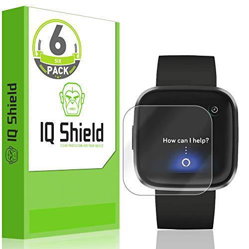 IQ 쉴드 화면보호필름, 액정보호필름 호환가능한 with Fitbit Versa 2 (6-Pack) Anti-Bubble 투명 필름