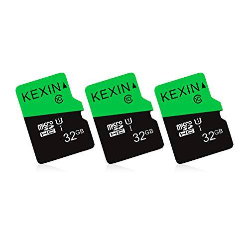 KEXIN 3 팩 32GB Micro SD 카드 메모리 카드 MicroSDHC UHS-I 메모리 Cards Class 10 고속 카드, C10, U1, 32 GB 3 팩