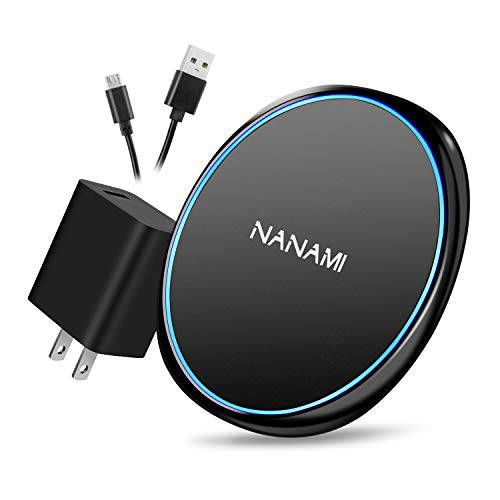 NANAMI Fast 무선 충전, 7.5W Qi-Certified 충전 패드 [with QC3.0 어댑터] 호환가능한 아이폰 SE/ 11/ 11 프로/ 11 프로 맥스/ XS 맥스/ Xs/ XR/ X/ 8 플러스, 10W for 삼성 S20/ S10/ S9/ S8/ S7 엣지/ 노트 10/ 10+/ 9/ 8