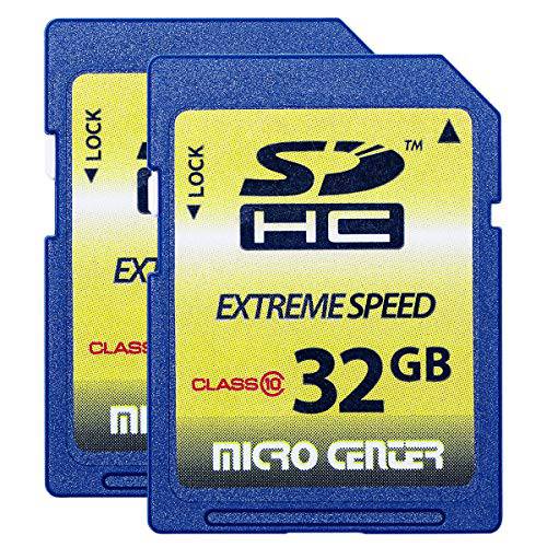 Micro Center 32GB Class 10 SDHC 플래시 메모리 카드 SD 카드 2 팩