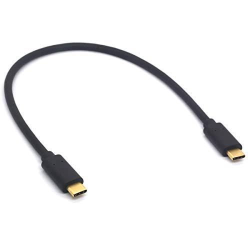 USB C Male to Male 케이블 어댑터, Gold-Plated 타입 C 커넥터 for USB Type-C Data 동기화 and 충전 심 4K 영상 오디오 Extend 케이블 (10Gbps) (Side to Male)