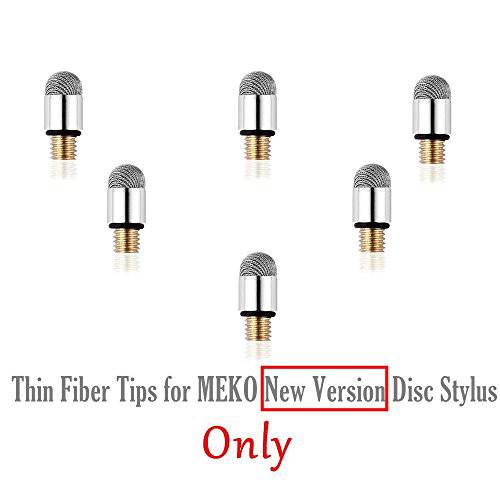 MEKO Thin 파이버 팁 for MEKO New Version and 2nd Generation Disc 스타일러스 Only - 6Pcs