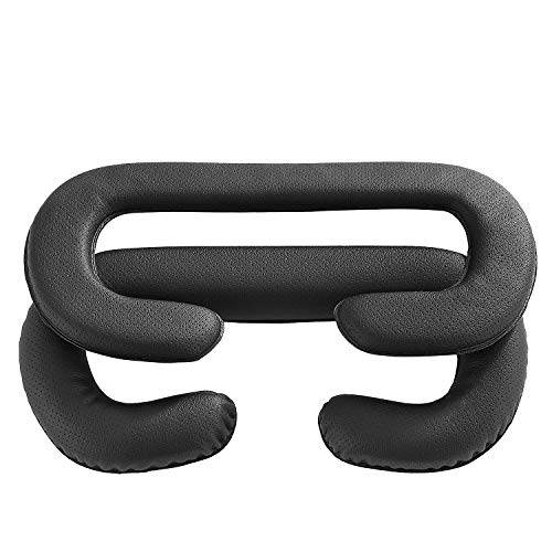 Vive VR 얼굴,페이스 커버, JARMOR  교체용 시력 마스크,팩 패드 with 메모리폼& PU 가죽 [Better FOV] [2 Pack, 6MM& 18MM] for HTC Vive VR - Black