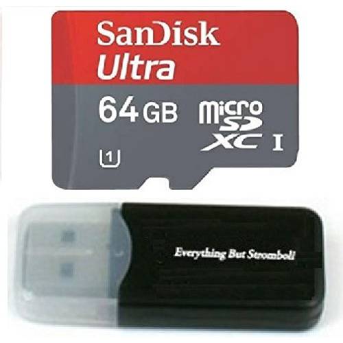 64GB 메모리 카드 for 고프로 히어로 4 Black/ 실버 - 샌디스크 울트라 64G Micro SDXC Micro SD UHS-1 TF Class 10 for Hero4 실버 에디션/ Hero4 Black 에디션 w/ Everything But 스트롬볼리 메모리 카드 리더,리더기
