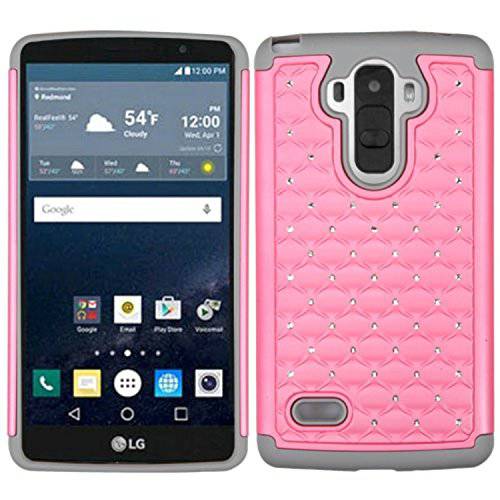 Asmyna  캐링 케이스 for LG LS770 G 스타일러스 - 리테일 포장, 패키징 - 펄 Pink/ 그레이