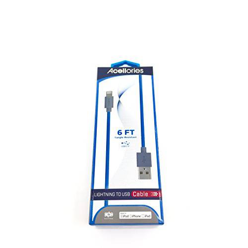 Acellories MFi 6-Ft. 라이트닝 to USB 케이블, 블루
