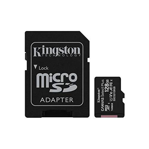 Kingston 128GB microSDHC Canvas 플러스 100MB/ s 읽기 A1 Class 10 UHS-I 메모리 카드+  어댑터 (SDCS2/ 128GB)