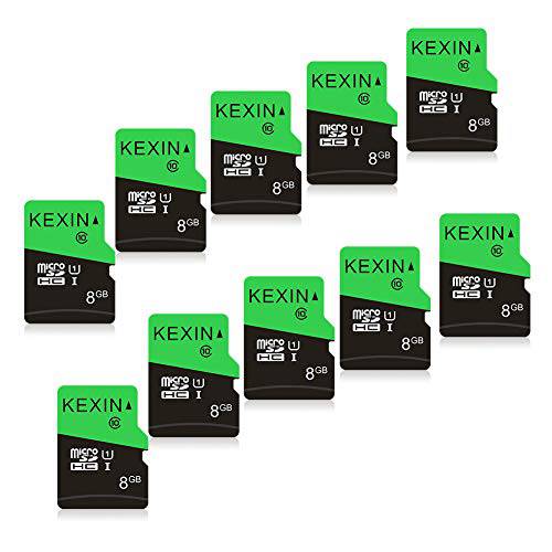 KEXIN 10 Pack 8GB Micro SD 카드 MicroSDHC UHS-I 메모리 Cards Class 10, C10, U1