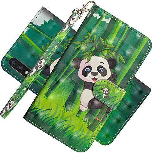 EMAXELER 삼성 갤럭시 A01 케이스 3D 풀 Stylish PU 가죽 충격방지 플립 지갑 Bookstyle 케이스 with 킥스탠드 신용 Cards Slot for 삼성 갤럭시 A01 YX 3D: Panda
