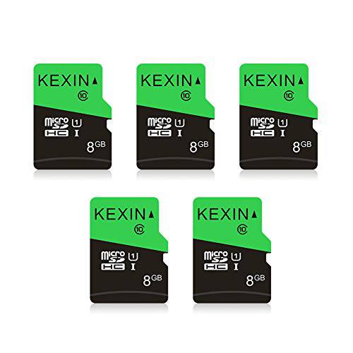 KEXIN 5 Pack 8GB Micro SD 카드 MicroSDHC UHS-I 메모리 Cards Class 10, C10, U1