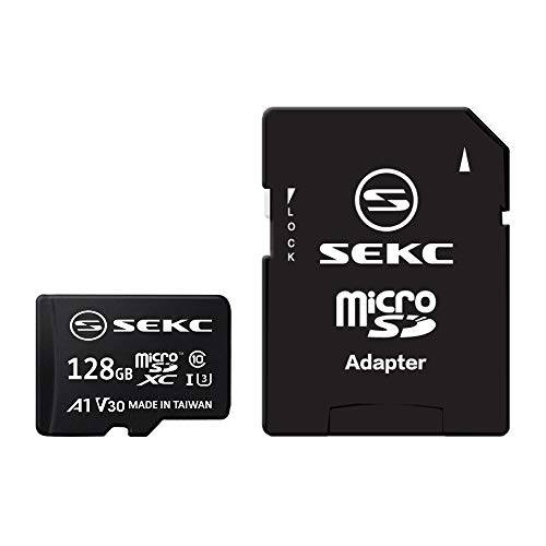 SEKC 128GB Micro SDXC 메모리 카드 어댑터포함 - UHS-I U3, A1, V30, 4K, C10, Micro SD - SV30A1128