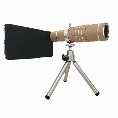Youniker Optical 카메라 렌즈 Kit for 아이폰 7 플러스, 18x Manual Focus 망원 렌즈 for 아이폰 7 플러스, Including 18x 알루미늄 Zoom 텔레스코프 카메라 렌즈 with 삼각대+ iPhone7 플러스 케이스