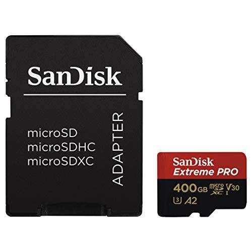 SanDisk 익스트림 프로 Micro SDXC UHS-I U3 A2 V30 메모리 카드 어댑터 400GB