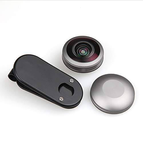 Z-Prime 범용 Series 셀피 어안, 슈퍼 넓이 Angle 렌즈 Install on 프론트 카메라 for 아이폰 SE, 6, 6s, 7, 8, XR, 삼성. (그레이 셀피 어안 Lens)