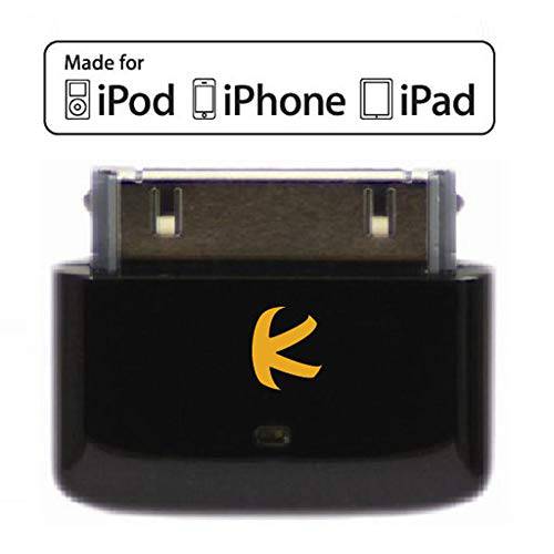 KOKKIA i10s (Black) 작은 블루투스 iPod 송신기 for iPod/ 아이폰/ 아이패드 with 인증. 리모컨 and local iPod/ 아이폰/ 아이패드 볼륨 컨트롤 capabilities. Plug and Play. Works with 에어팟.