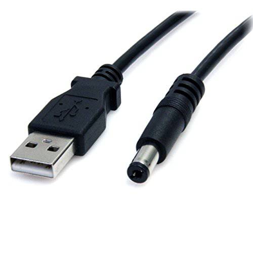 StarTech.com 3 ft USB to 타입 M 배럴 5V DC 파워 케이블 - 파워 케이블 - USB (파워 Only) ( M) to DC jack 5.5 mm ( M) - 3 ft - Molded - Black - USB2TYPE M