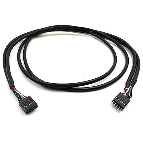 Duttek 1M/ 3.3Ft 10 핀 메인보드 PCB 케이블 Male to Female Header 확장기 연장 Dupont Jumper Wires 케이블 (10Pin M/ F)